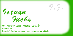 istvan fuchs business card